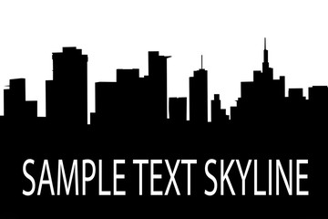 Obraz premium Frankfurt am Main Silhouette