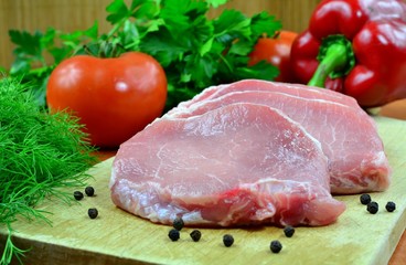 Meat (pork) and vegetables