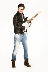 Naklejka premium Gitarrenspieler