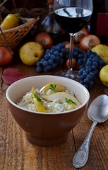 risotto with gorgonzola and  pears