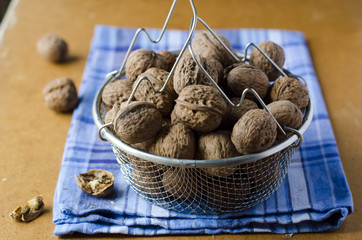 Walnuts in a basket