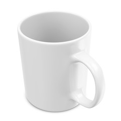 Blank White Cup isolated on white background
