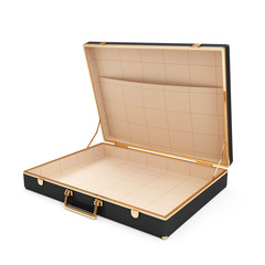 Empty Opened Suitcase isolated on white background