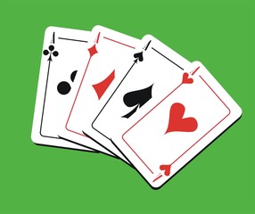 Four aces - Vector illustration of cards