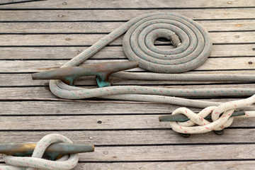 Obraz premium sailor knot and mooring rope