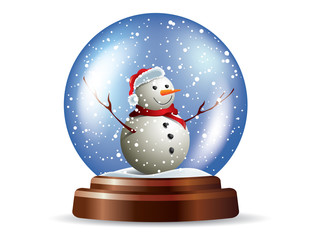 Snowglobe with snowman