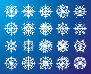 Vector snowflakes collection