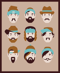 man in hat fashion collection