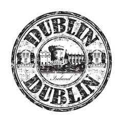 Dublin grunge rubber stamp