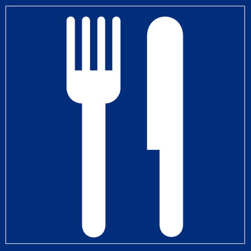 Schild blau - Restaurant