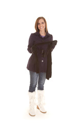 boots woman coat