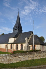 Fototapeta na wymiar Eglise de Saint-Denis-le-Thiboult (Seine-Maritime)