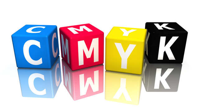w&uuml;rfel cube cmyk 3D
