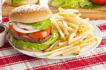 Homemade Organic Hamburger