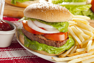 Homemade Organic Hamburger