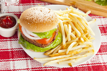Homemade Organic Hamburger