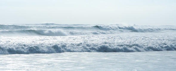 crashing waves kuta beach bali indonesia