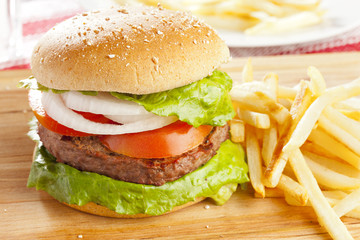 Homemade Organic Hamburger