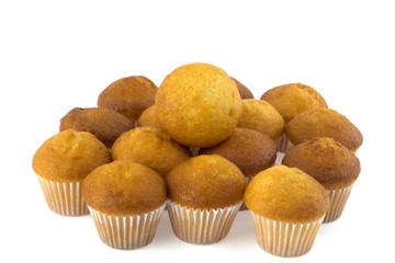 muffins on a white background