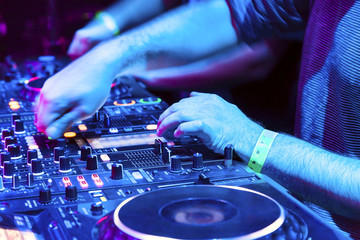 Dj playing the track