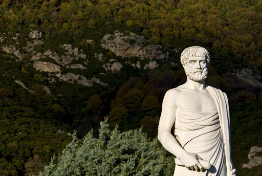 Aristotle statue located at Stageira of Greece