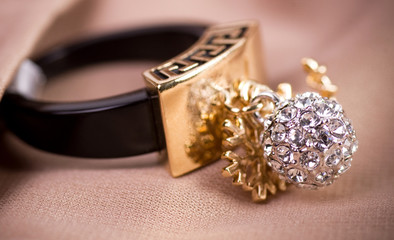Beautiful jewelry on background