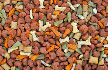 Background of dog food