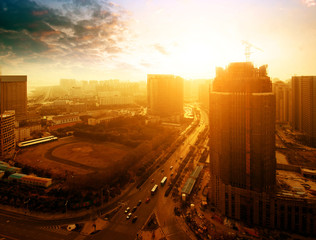 The evening of the city