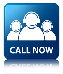 CALL NOW (Customer Care) Blue Square Button