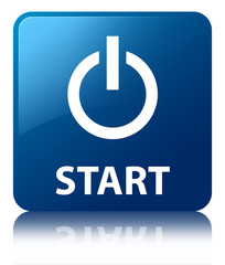 START (Power Icon) Blue Square Button