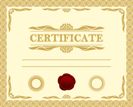 Certificate template.