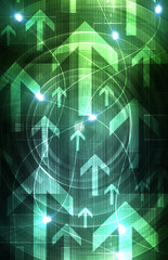Hi-tech abstract background with arrows