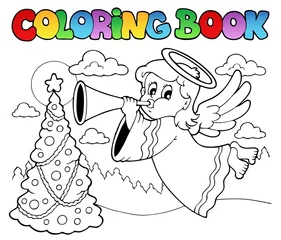 Plaid mouton avec motif Bricolage Image de livre de coloriage avec l& 39 ange 2