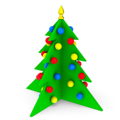 Bright Christmas Tree isolated