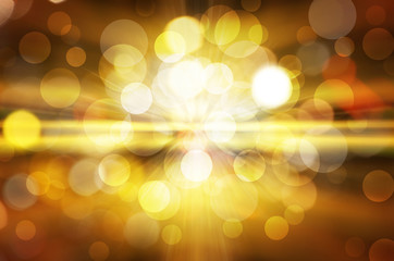 Abstract background of  yellow  lights