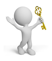 3d person elated by success