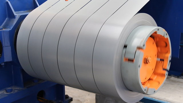 Slit steel sheet (silicon steel) roll take-up turning