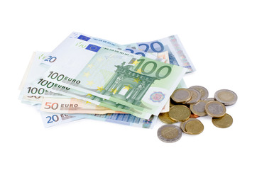 Obraz na płótnie Canvas Różne projekty waluty i monety euro