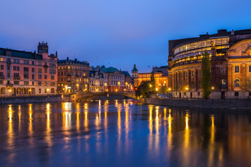 Fototapeta na wymiar Sztokholm w nocy