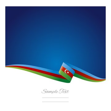 Abstract color background Azerbaijani flag vector