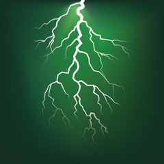 Lighting flash on the dark sky - illustration