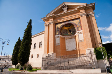 Fototapeta na wymiar Scala Santa widok poziomy w Roma - Włochy