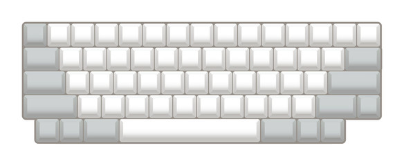 blank keyboard layout - realistic illustration