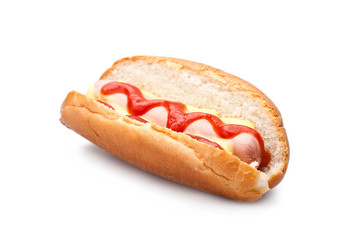 hotdog on white background
