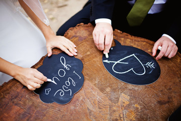 Hands drawing love