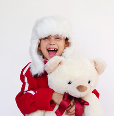 Fototapeta premium Kind mit Teddy bear