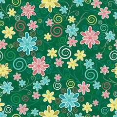 Fototapeta na wymiar Ornate floral seamless texture