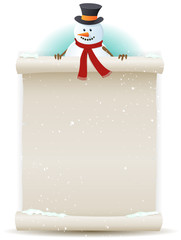 Santa Snowman Background