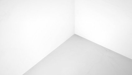 Empty corner of the white room interior