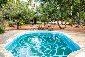 Swimming pool in African Garden